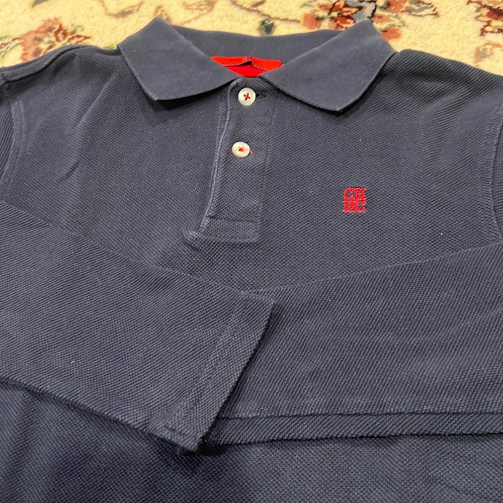 Boys Carolina Herrera long Sleeve Polo Shirt Preowned Size 8